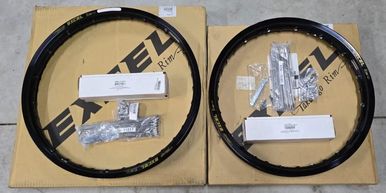 NEW EXCEL TAKASAGO BLACK RIM & SPOKE COMBO SET HONDA CR CRF