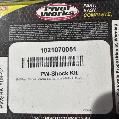 2016-2020 Wr450 Rear Shock Bearing Kit