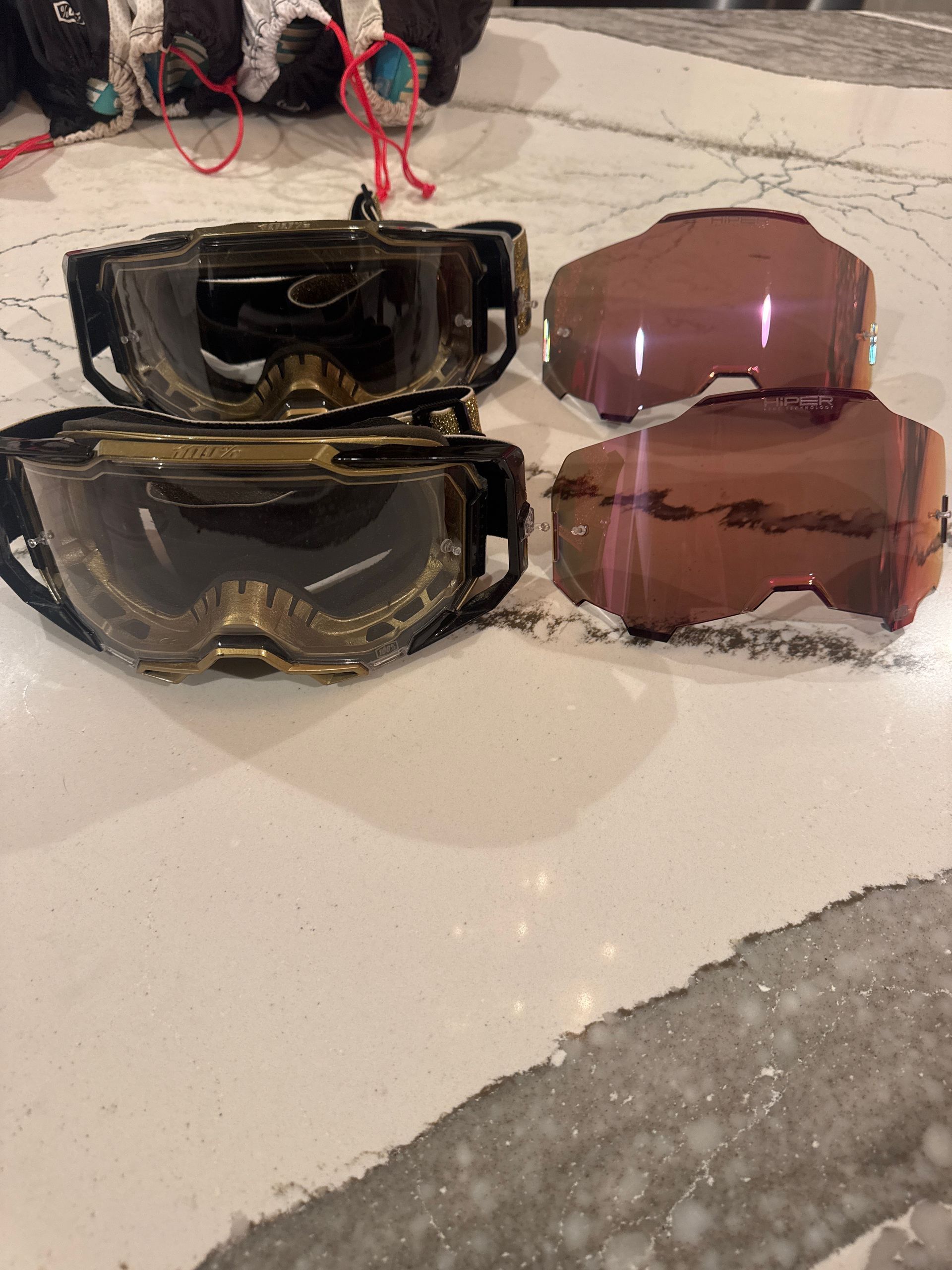 2 Sets 100% Armega Goggles - HiPER Mirrored Lens