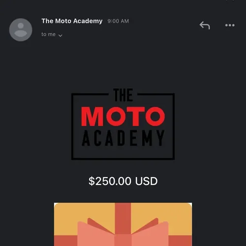 AJ Catanzaro The Moto Academy $250 Gift Card - Can Be Used Towards Training!!