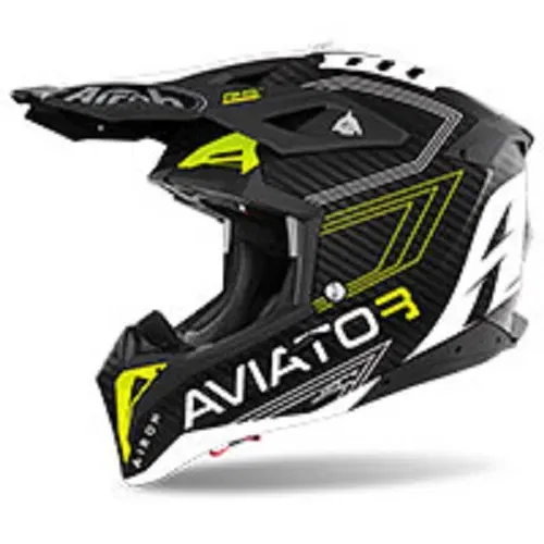 Airoh AVIATOR 3 Carbon Primal Yellow Matt (3k Carbon) Size S