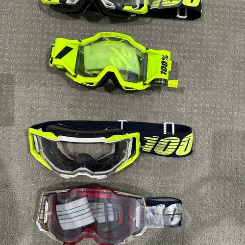 100 Percent Goggle Package New And Used 