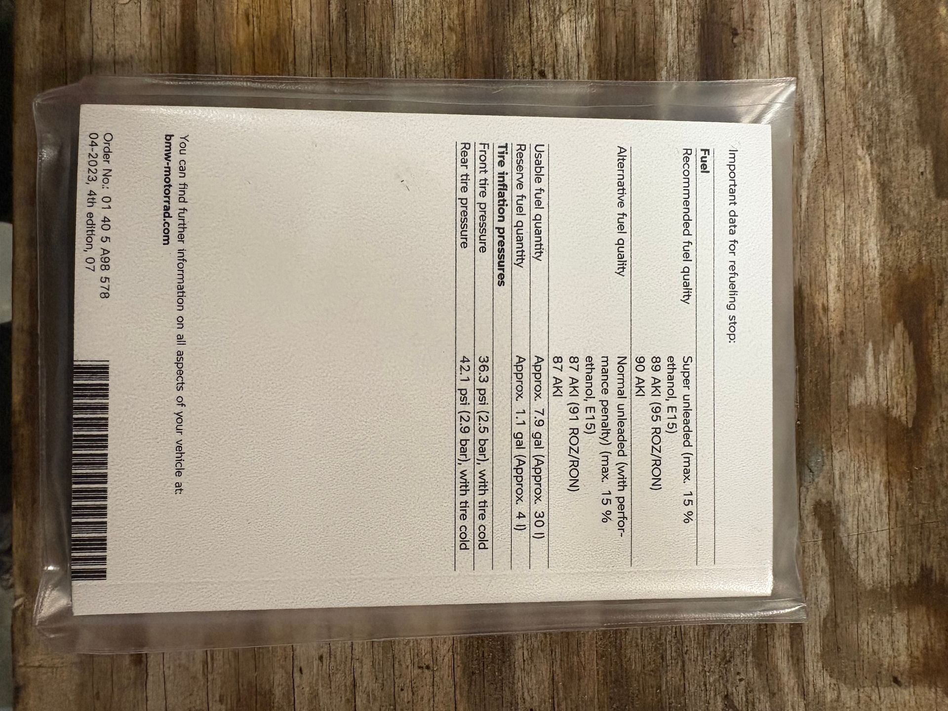BMW 1250 Riders Manual 