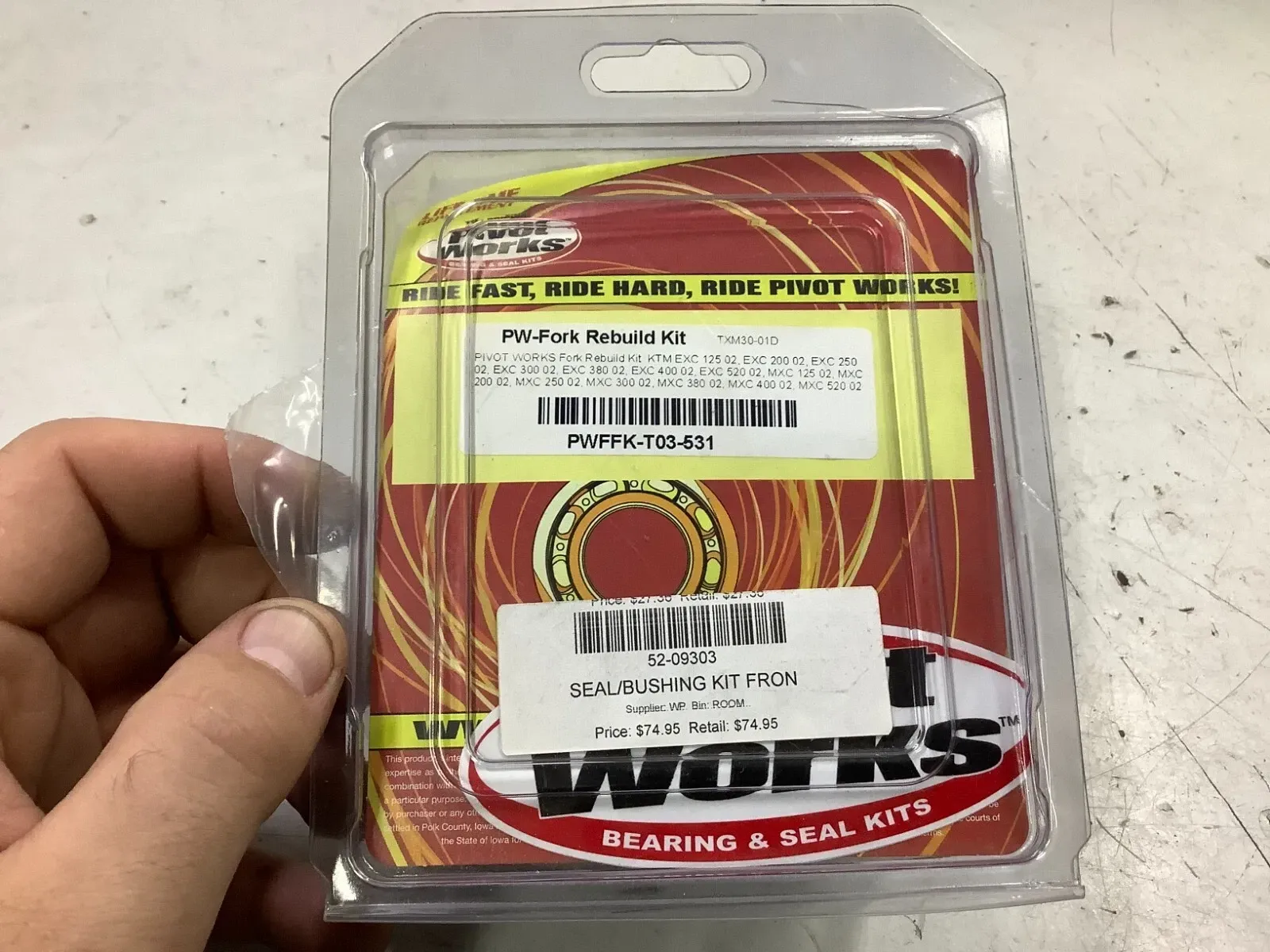 Pivot Works PWFFK-T03-531 Fork Rebuild Kit for 2002 KTM EXC & MXC Dirt Bikes