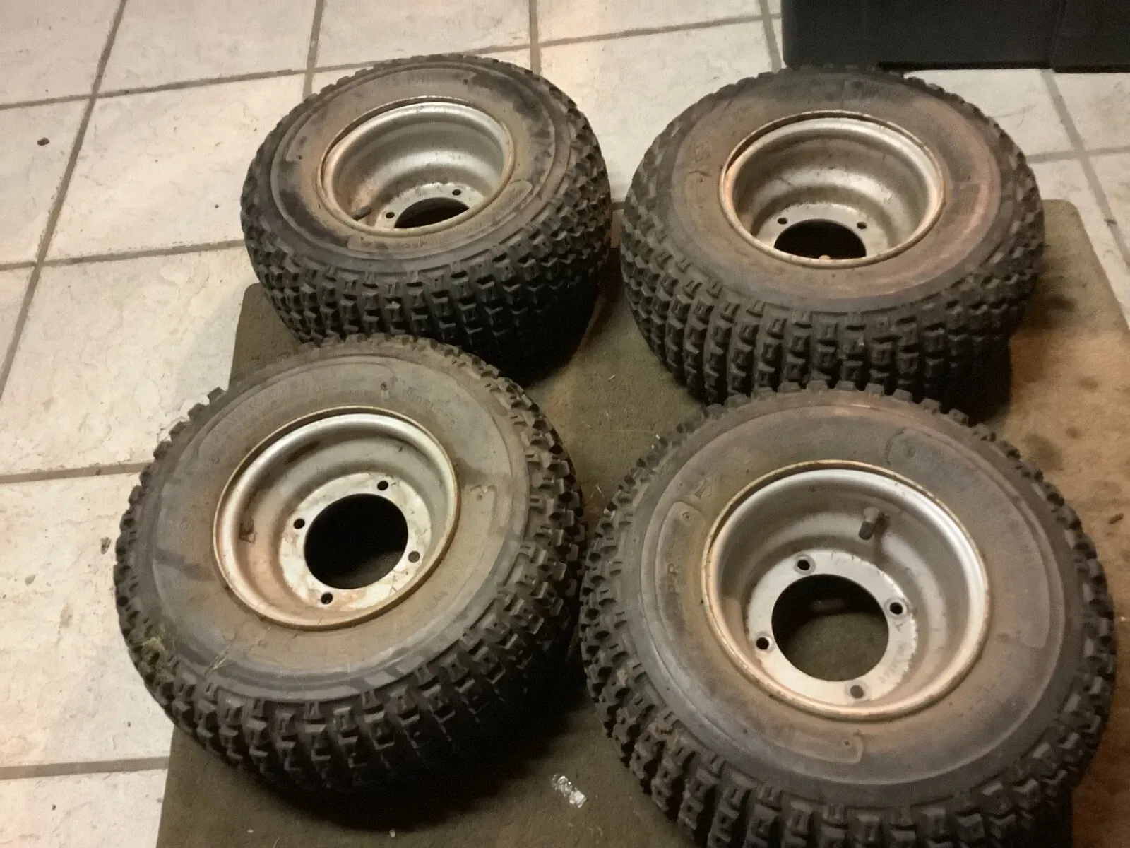 2003 03 ARCTIC CAT 90 FRONT / REAR WHEELS & TIRES