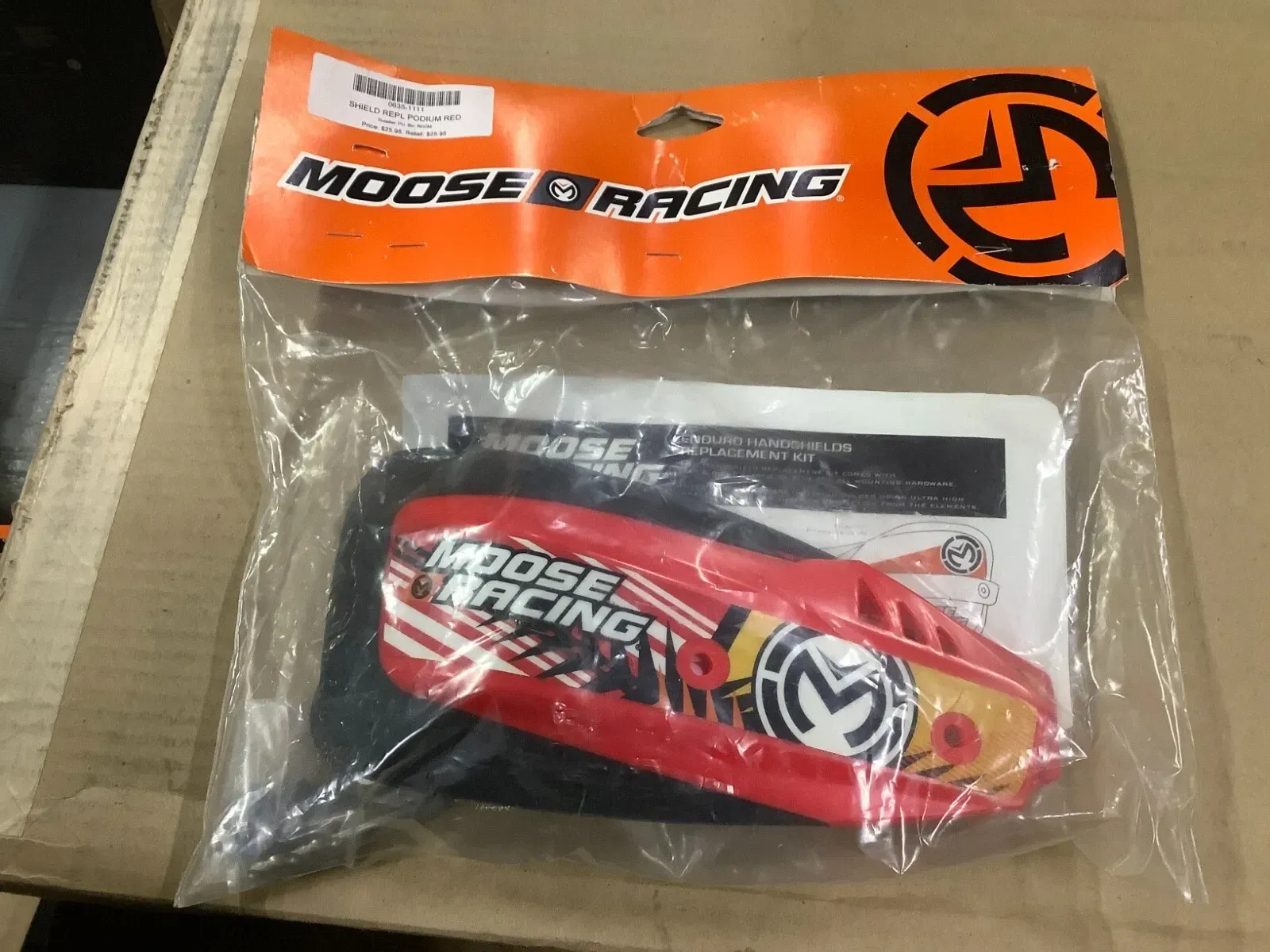 MOOSE RACING HAND GUARD REPLACEMENTS COVERS PODIUM RED 0635-1111