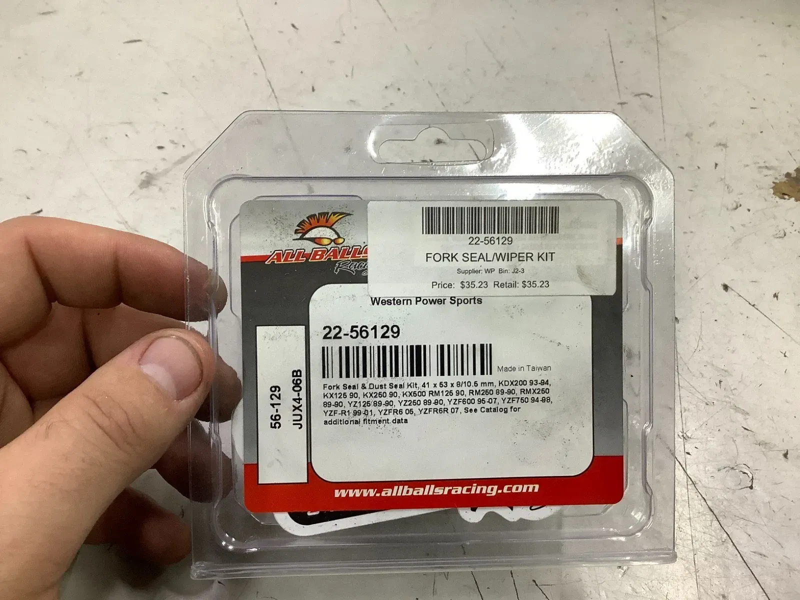 All Balls WPS 87-96 Yamaha FZR1000 Fork Seal Dust Seal Wiper Kit 22-56129