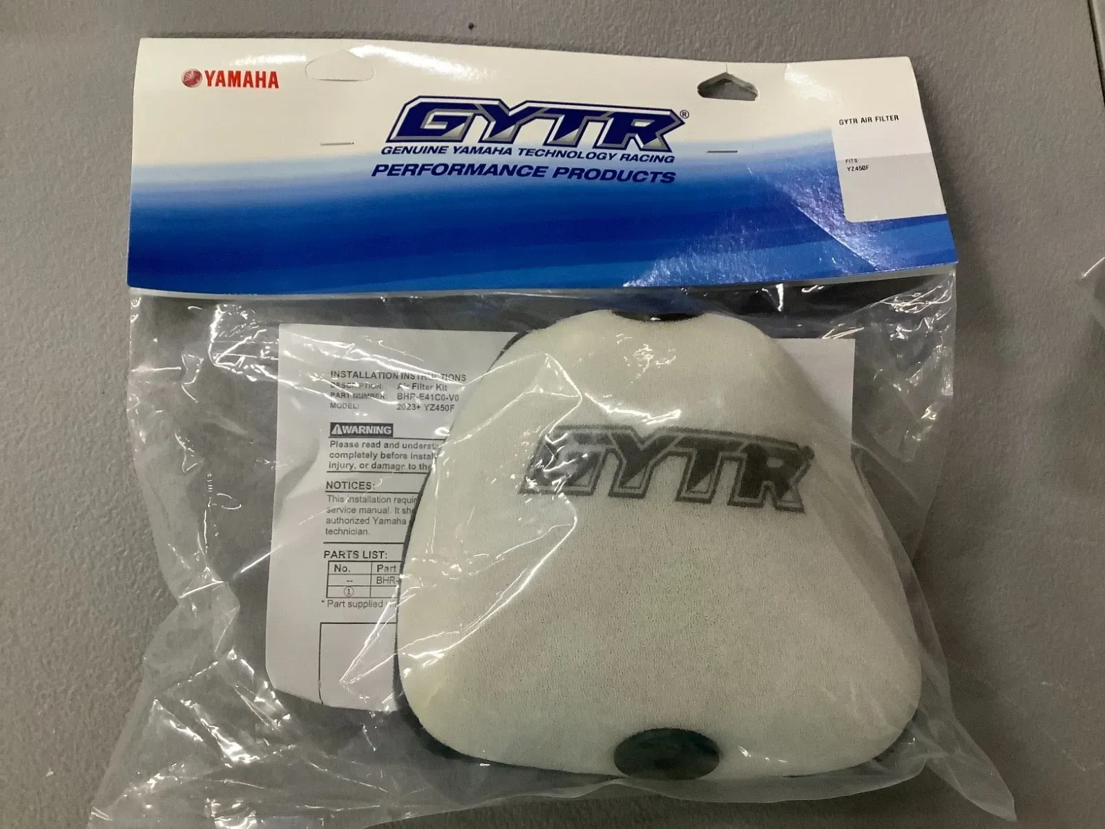 Yamaha GYTR High-Flow Air Filter 2023-2025 YZ450F 2024-2025 YZ450FX BHR-E41C0-V0