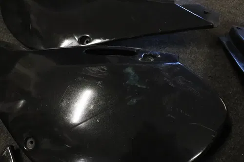 2000 Kawasaki Kx250 Aftermarket Black Plastic Set Fender Shrouds Number Plates