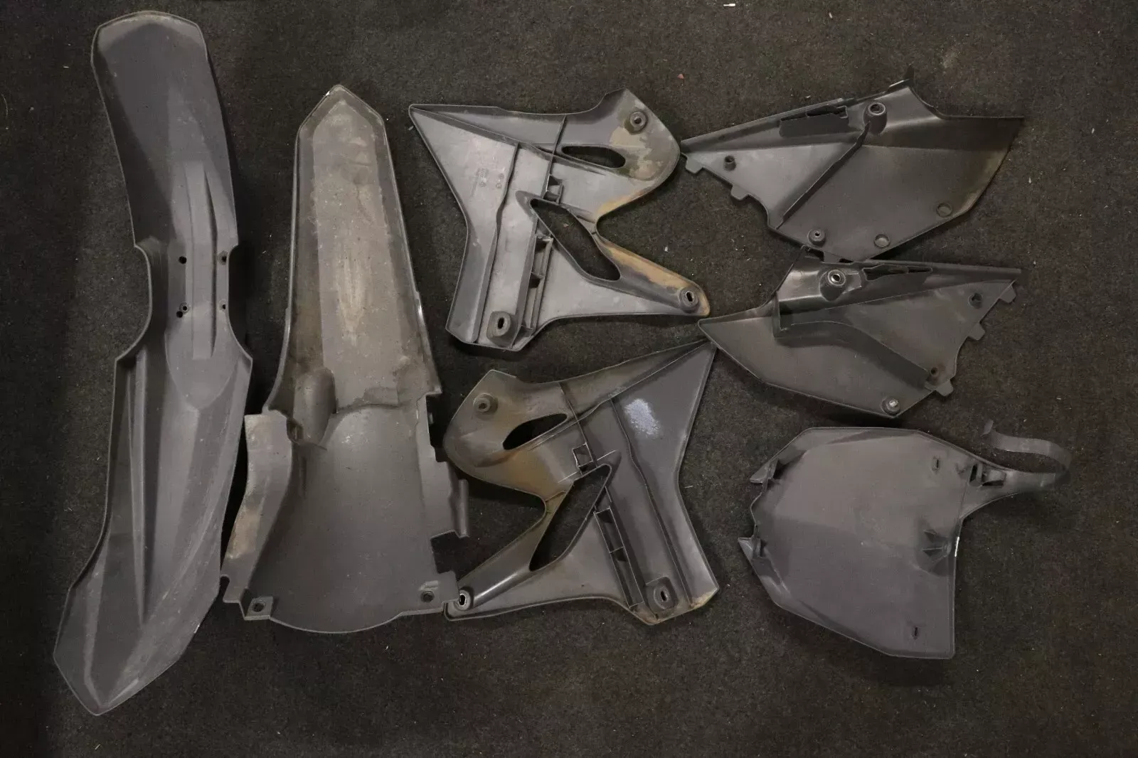 2013 Yamaha Yz250 Restyle Plastics Set Fenders Shrouds Number Plates