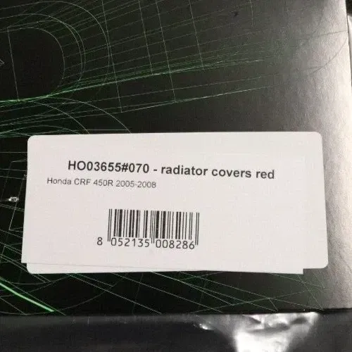 2005 - 2008 Honda Crf450r UFO Radiator Covers Shrouds HO03655070