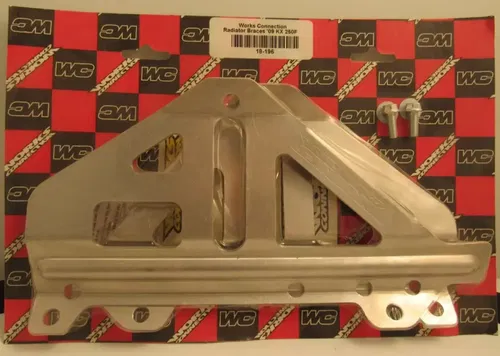 Genuine Works Connection Kawasaki 2009 Kx250F Radiator Braces Silver 18-196 NOS
