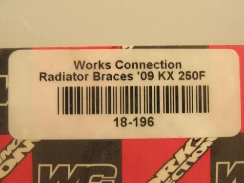 Genuine Works Connection Kawasaki 2009 Kx250F Radiator Braces Silver 18-196 NOS