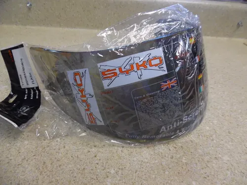 08-58 SYKO HELMET SHIELD/VISOR IRIDIUM/RAINBOW FOR FLASH HELMET ONLY NOS