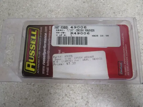 7/16" RUSSEL CRUSH WAHERS (QTY.8)/ PART# 49006