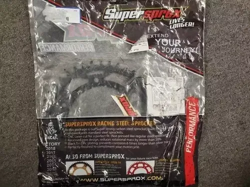 BRAND NEW NOS SUPERSPROX STEEL BLACK SPROCKET 42T RFE-990-42-BLK