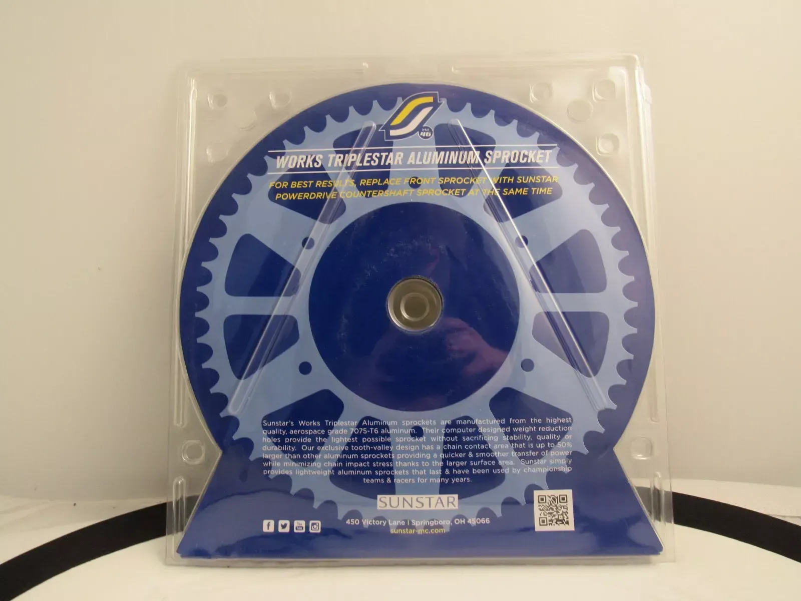 Sunstar 5-361944 Works Triplestar Alum Rear Sprocket, 44T Kawasaki Kx125/250/450