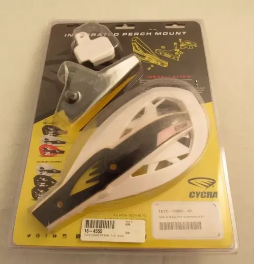 KTM Cycra 1CYC-0330-42 Eclipse Perch Mount Handguard Kit, White Slight Discolor