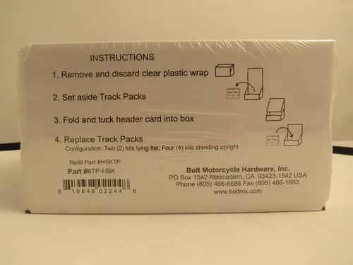 Bolt MC Hardware BOLT 6TP-HSK POP DISPLAY TRACK PACK HUS 6/PACK NOS