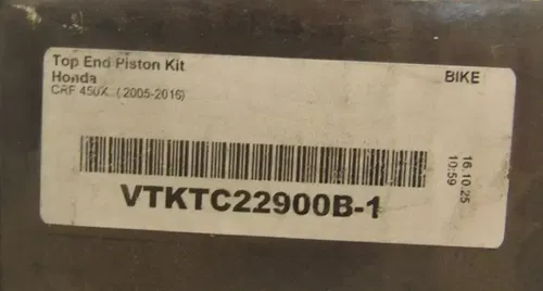 Vertex VTKTC22900B-1 Honda 2005-2015 CRF450X Top End Piston Kit + Camchain NOS