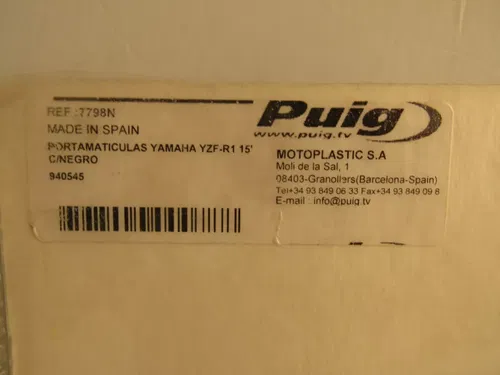 2015-2022 Yamaha YZF R1 Puig Fender Eliminator Kit Mount LED Light Black 7798N