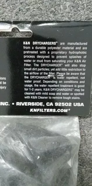 K&N YA-2088PK BLACK DRYCHARGER FILTER WRAP