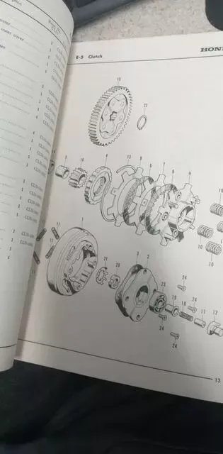 1970 HONDA 70 MODEL CL70 PARTS LIST MANUAL