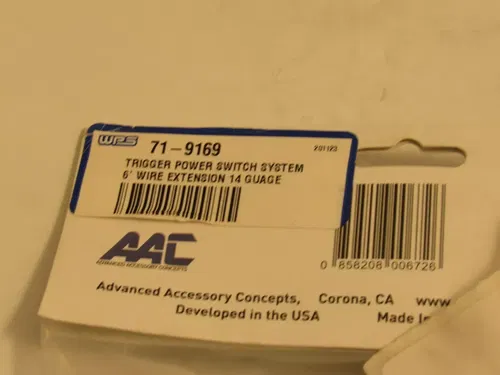 AAC BLU 6' Wire Extension for Trigger 6' Wireless Control System 14 Gauge NOS