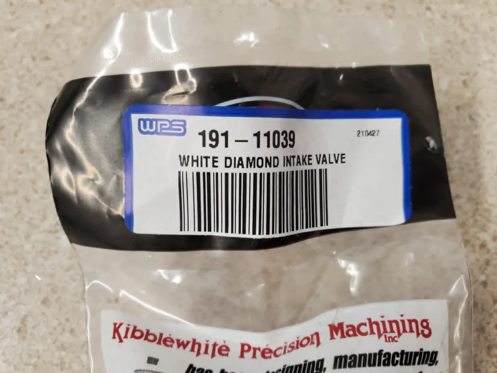 BRAND NEW SEALED KPMI WHITE DIAMOND INTAKE VALVE NOS 36.50MM 30-33812H