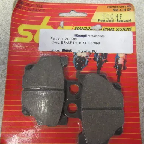 SBS-BRAKE PADS- 550 HF- YAMAHA  -  NOS