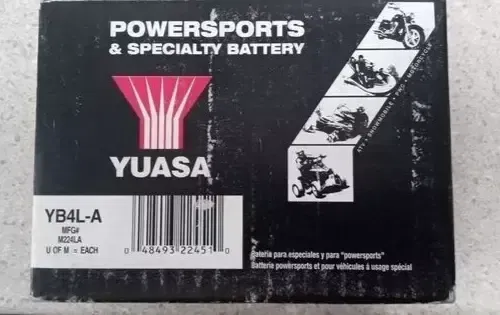 YUASA YB4L-A YUMICRON 12 VOLT DRY CONVENTIONAL BATTERY, YUAM224LA