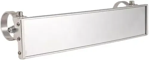 AXIA ALLOY 12" PANORAMIC CHROME REARVIEW MIRROR NO CLAMPS / .5" ARMS INCLUDED