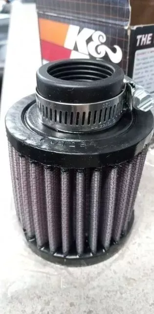 K&N RU-0060 UNVIRSAL CLAMP ON HIGH-FLOW AIR FILTER