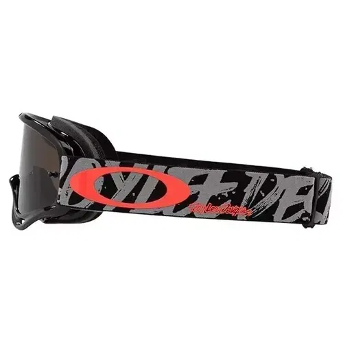 OAKLEY O-FRAME MX GOGGLE TLD PAINTED BLACK STRAP DARK GRAY LENS TROY LEE DESIGNS