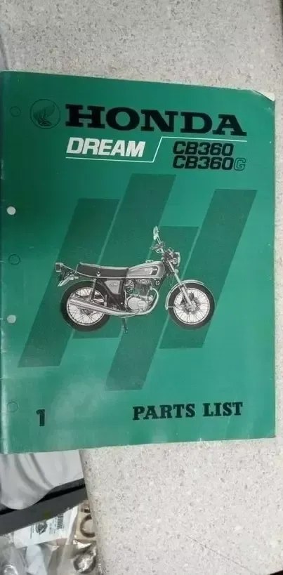 VINTAGE 1973 HONDA DREAM CB360 CB360G PARTS LIST