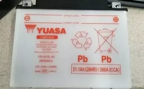 YUASA Y50-N18L-A3 YUMICRON CONVENTIONAL 12 VOLT DRY BATTERY, YUAM228A3