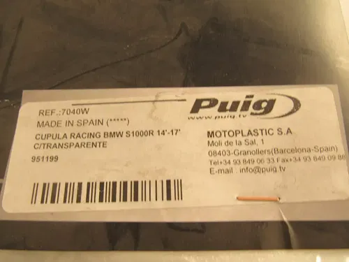 Genuine PUIG NAKED SPORT SCREEN BMW S1000R 2014-2020 Clear/Tinted Tint NOS 7040W