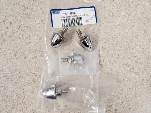 4 PACK 6MM CHROME BULLET BOLT EMGO