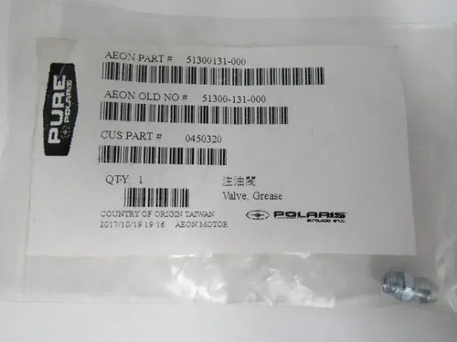 GENUINE OE POLARIS GREASE VALVE/ PART# P0450320