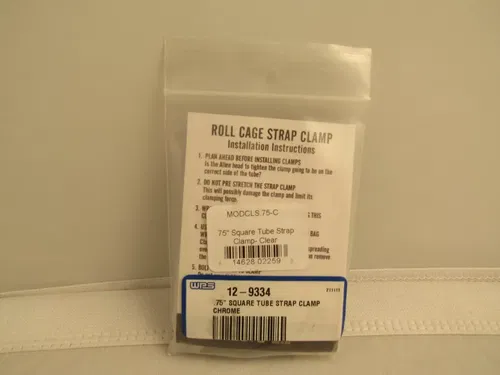 Axia Alloys MODCLS.75-C 0.75" Clear Square Tube Strap Cage UTV Clamp 12-9334