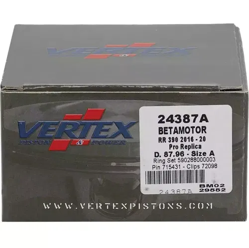 Vertex Forged Piston Kit Pro Rep. Beta 390RR 4T 2016-2020 87.96mm Size A 24387A