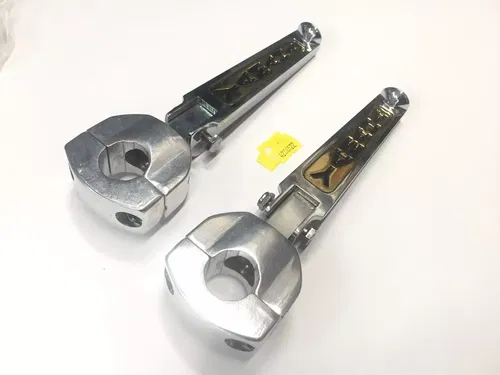 42-001-22 UNIVERSAL FOLDING FOOTREST FOOT PEG SET YAMAHA GOLD INLAY 1 INCH