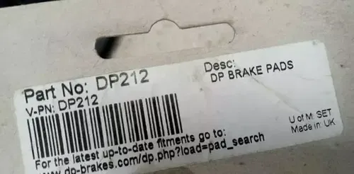 DP - DP212-  SUZUKI SINTERED BRAKE PADS