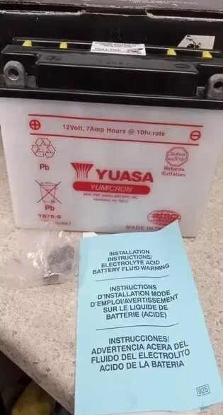 YUASA YB7B-B YUMICRON CONVENTIONAL DRY BATTERY, YUAM227BB