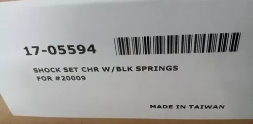 EMGO 17-05594 SHOCK SET CHROME WITH BLACK SPRINGS FOR #20009