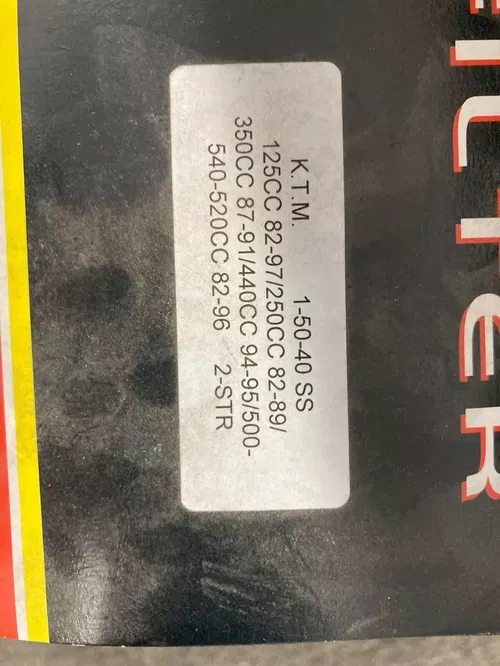 D.T FILTER 1-50-40 SS K.T.M
