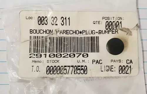 NEW OEM NOS SEADOO BUMPER PLUG 291002070