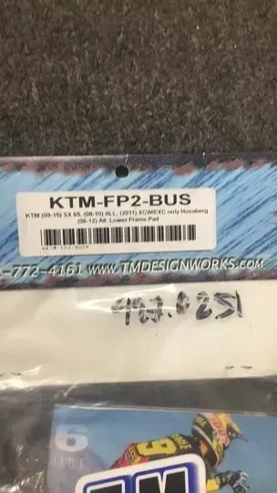 TM DESIGNWORKS - KTM-FP2-BUS - REPLACEMENT LOWER FRAME PAD, BLUE