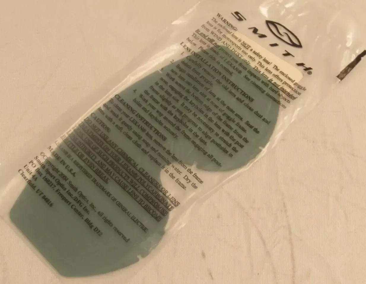 Brand New Genuine NOS Smith SL7 Grey Lexan Speed Replacement Lens SP-SL7 NEW