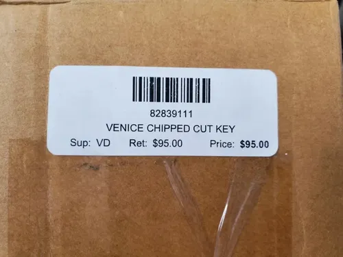 VANDERHALL 82839111 VENICE CHIPPED CUT KEY